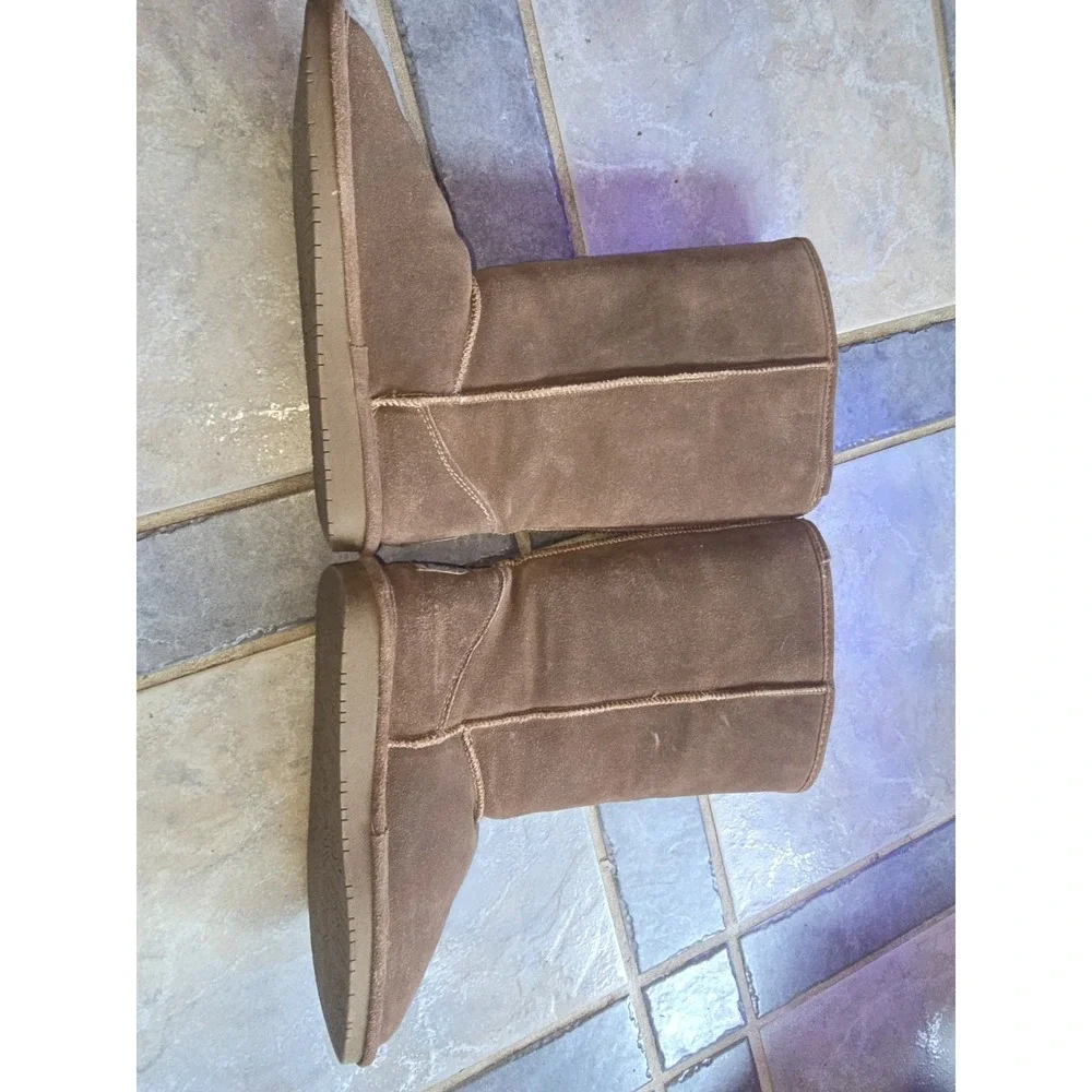 Bear Paw women 9 tall fur lined‎ winter boots tan